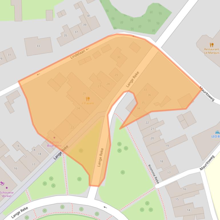 Kaart van postcodegebied 4325AB.