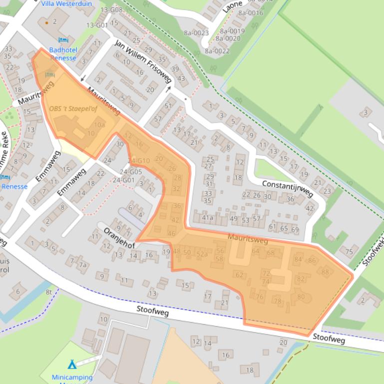 Kaart van postcodegebied 4325AH.