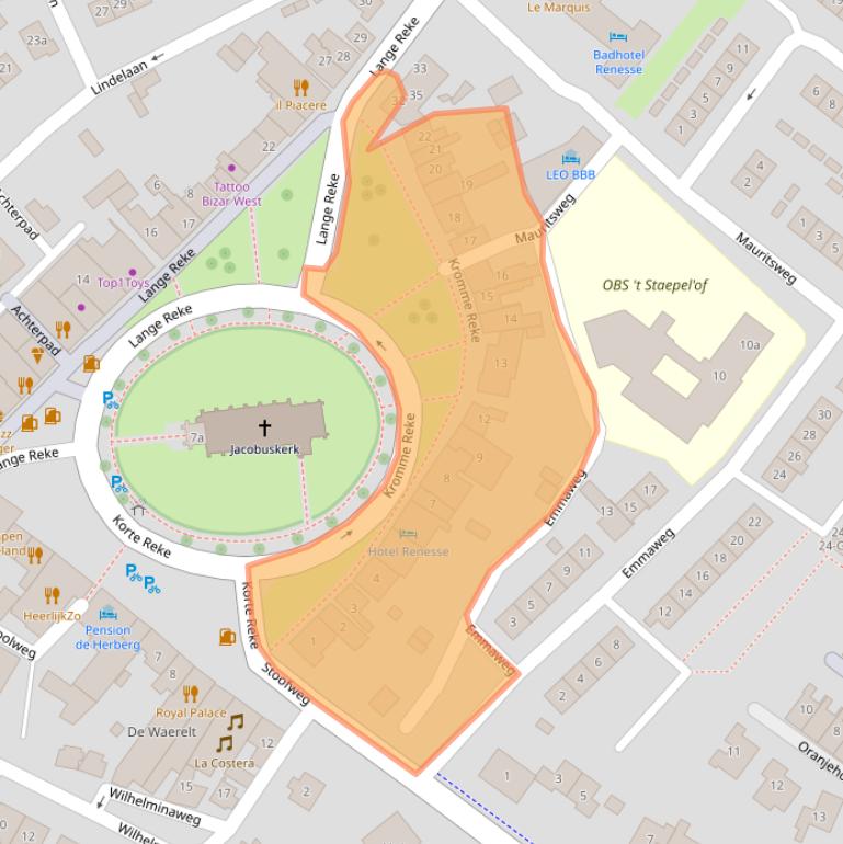 Kaart van postcodegebied 4325AL.