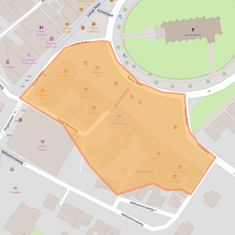 Kaart van postcodegebied 4325AM.