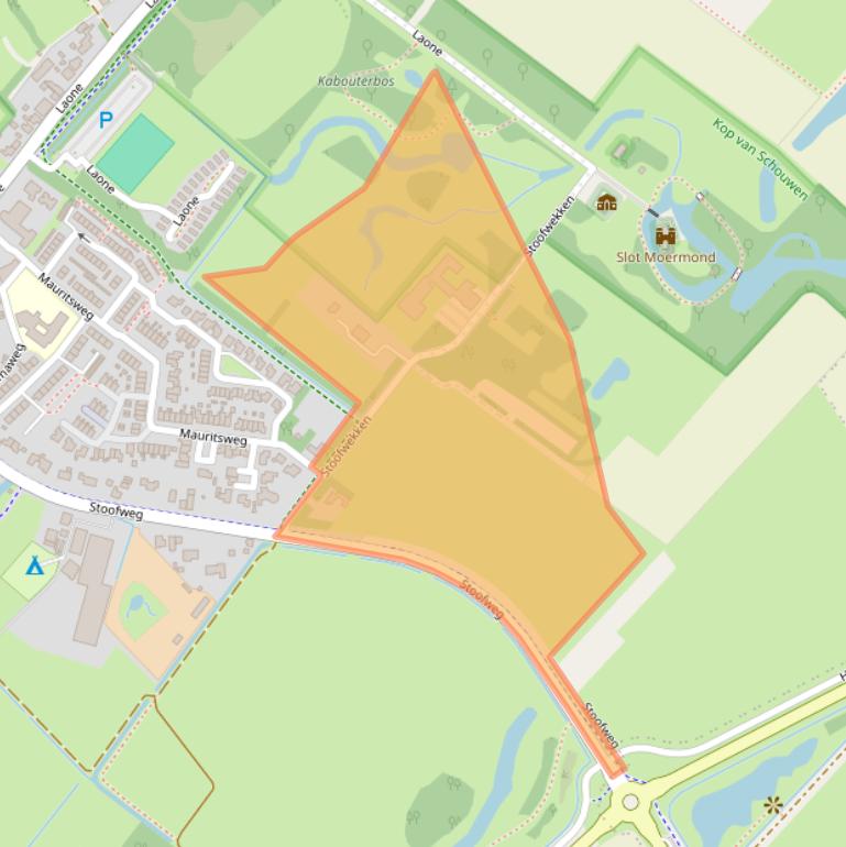 Kaart van postcodegebied 4325BC.