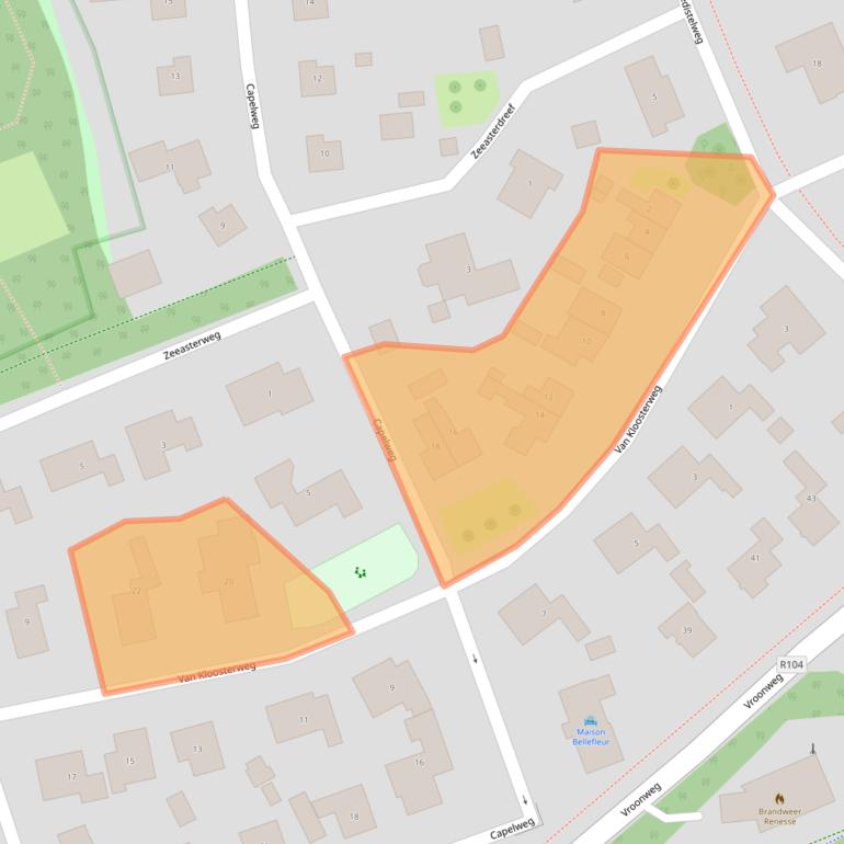 Kaart van postcodegebied 4325BP.