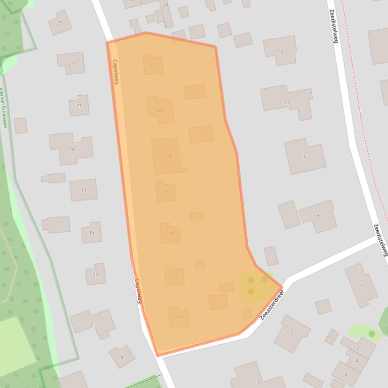Kaart van postcodegebied 4325BT.