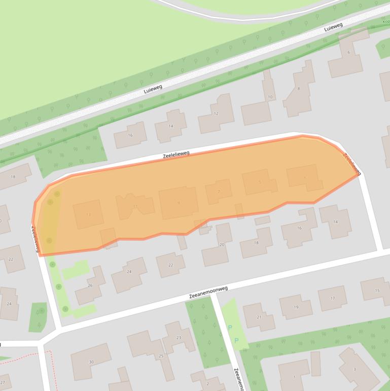 Kaart van postcodegebied 4325BV.