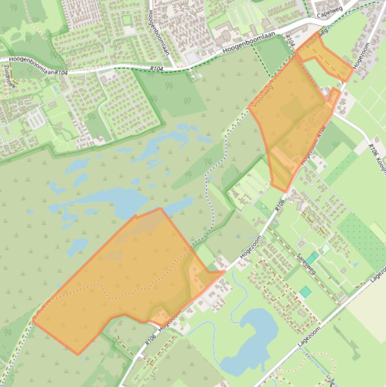 Kaart van postcodegebied 4325CB.