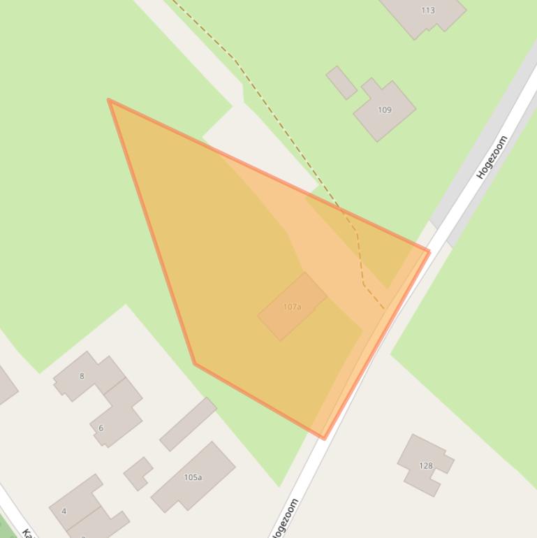 Kaart van postcodegebied 4325CE.