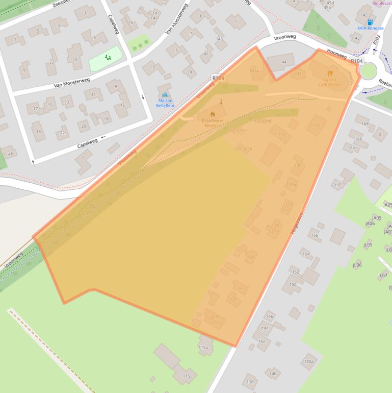 Kaart van postcodegebied 4325CH.