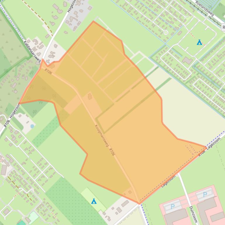 Kaart van postcodegebied 4325CN.