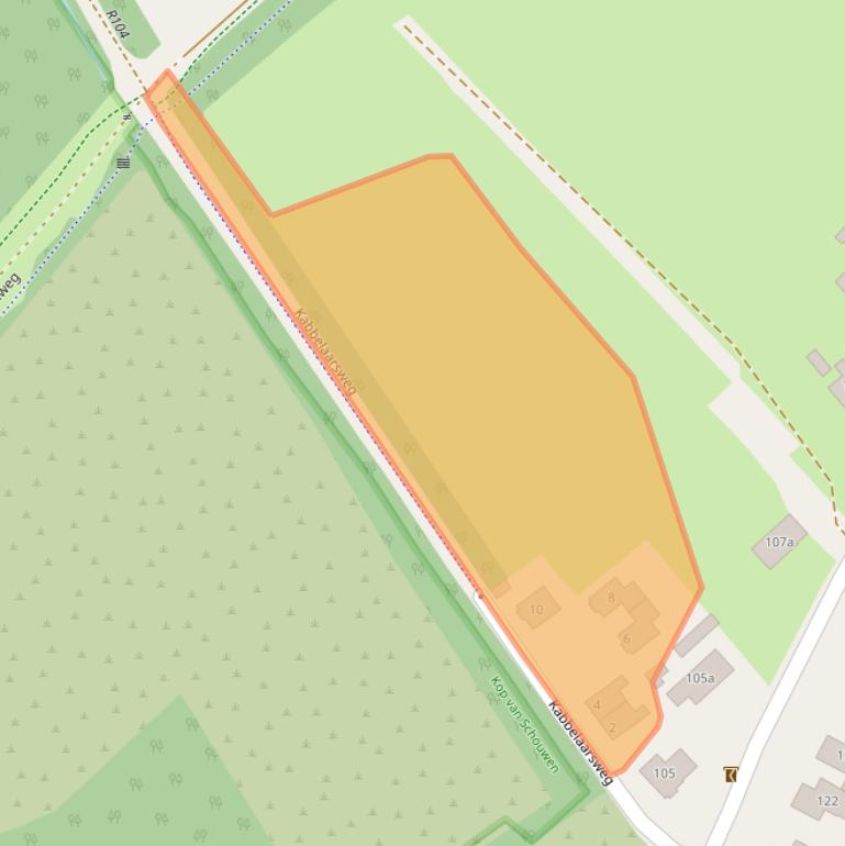 Kaart van postcodegebied 4325CX.