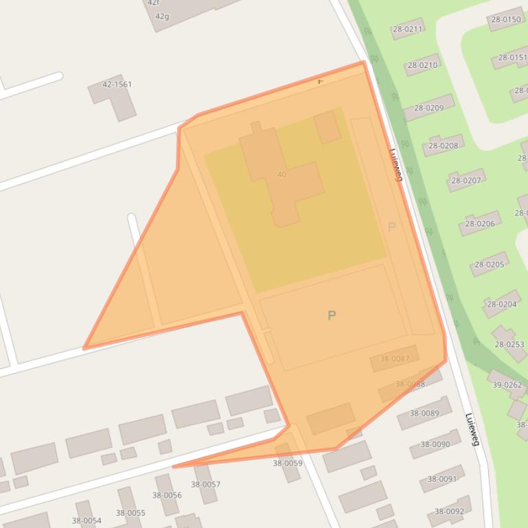 Kaart van postcodegebied 4325DL.