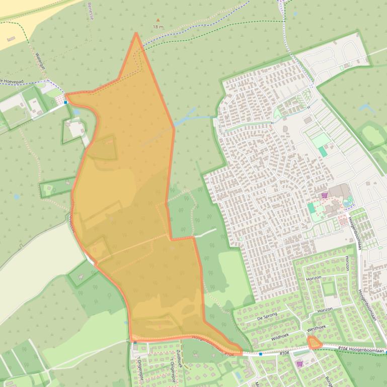 Kaart van postcodegebied 4325DN.