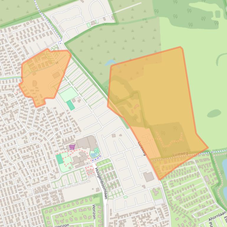 Kaart van postcodegebied 4325DX.