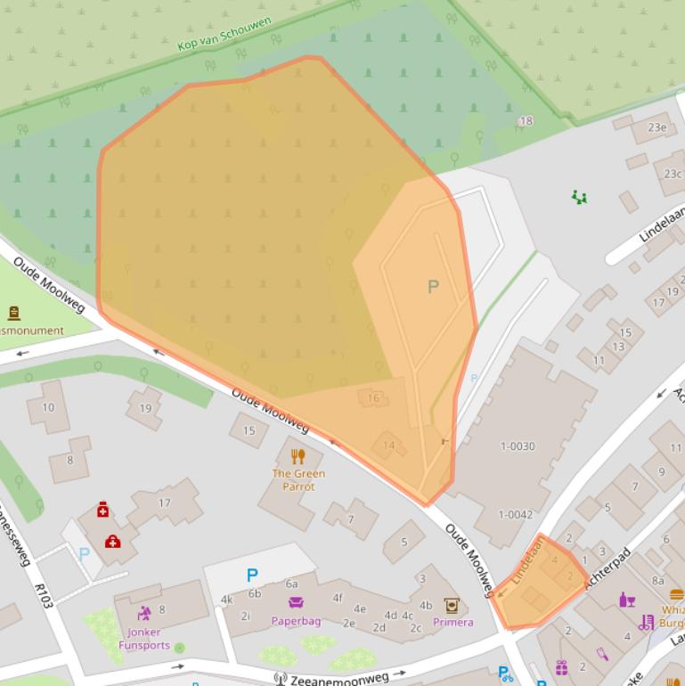 Kaart van postcodegebied 4325EB.