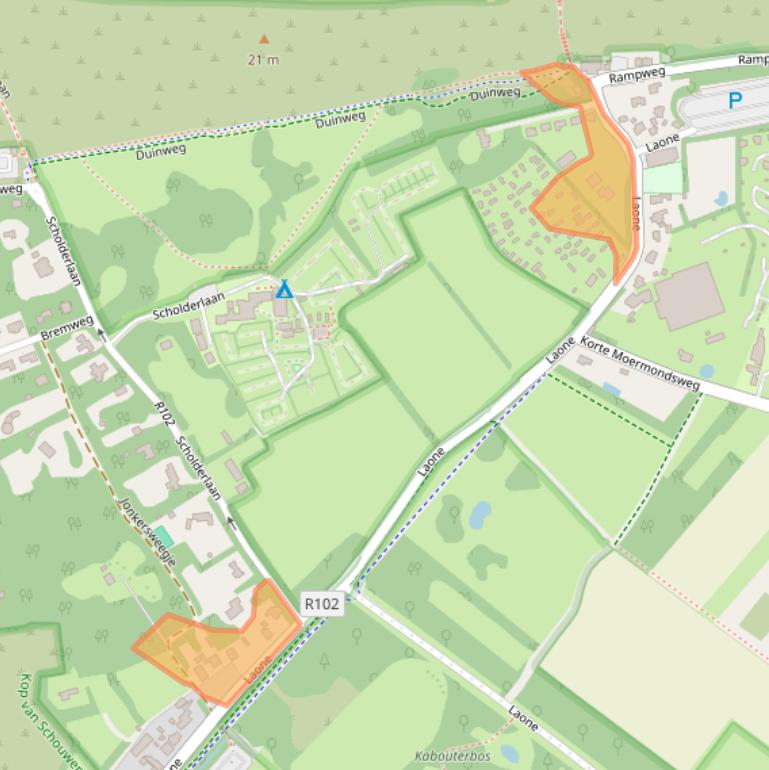 Kaart van postcodegebied 4325EH.