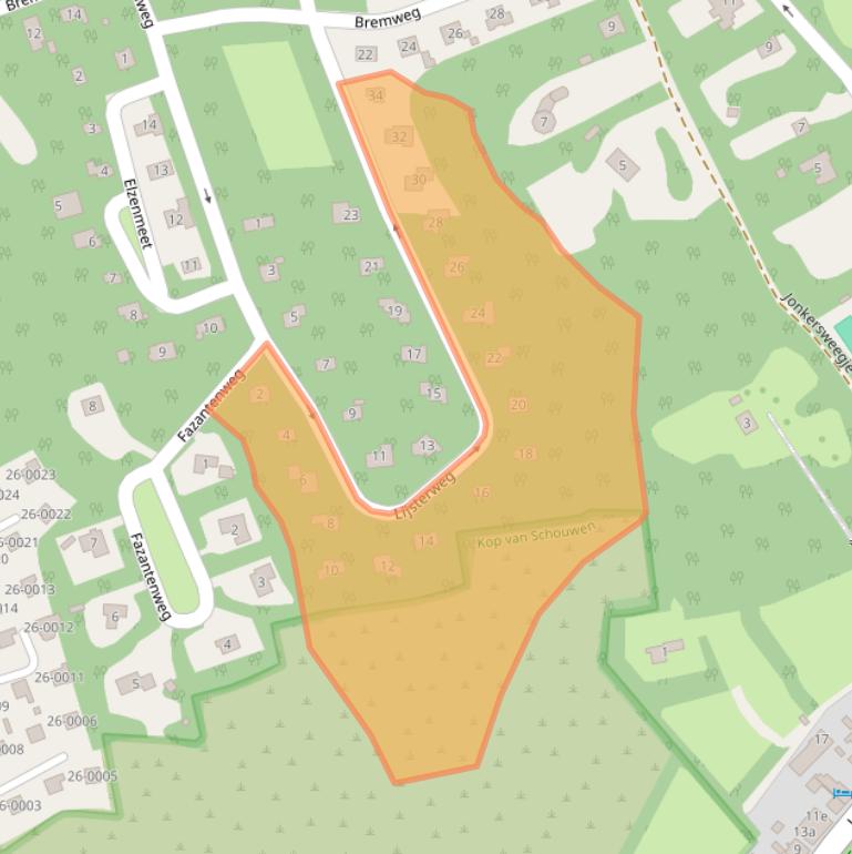 Kaart van postcodegebied 4325GA.