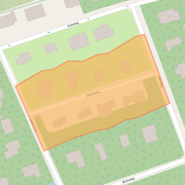 Kaart van postcodegebied 4325GE.
