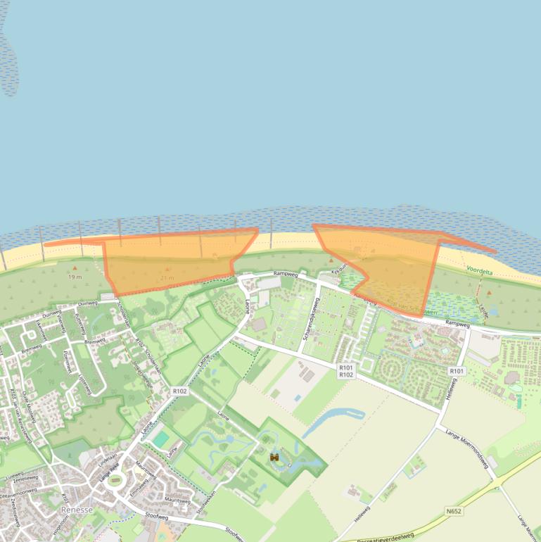 Kaart van postcodegebied 4325GX.