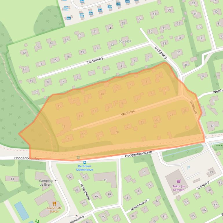 Kaart van postcodegebied 4325HS.