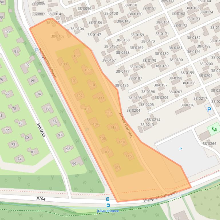 Kaart van postcodegebied 4325HX.