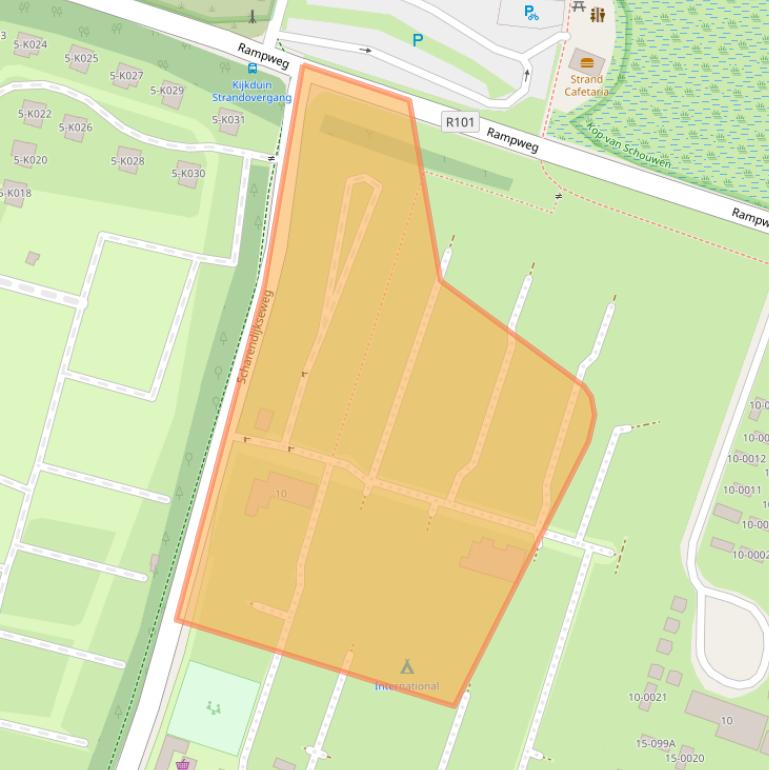 Kaart van postcodegebied 4325LE.