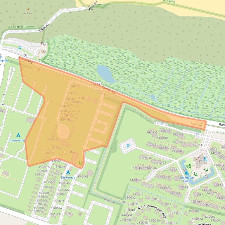 Kaart van postcodegebied 4325LH.