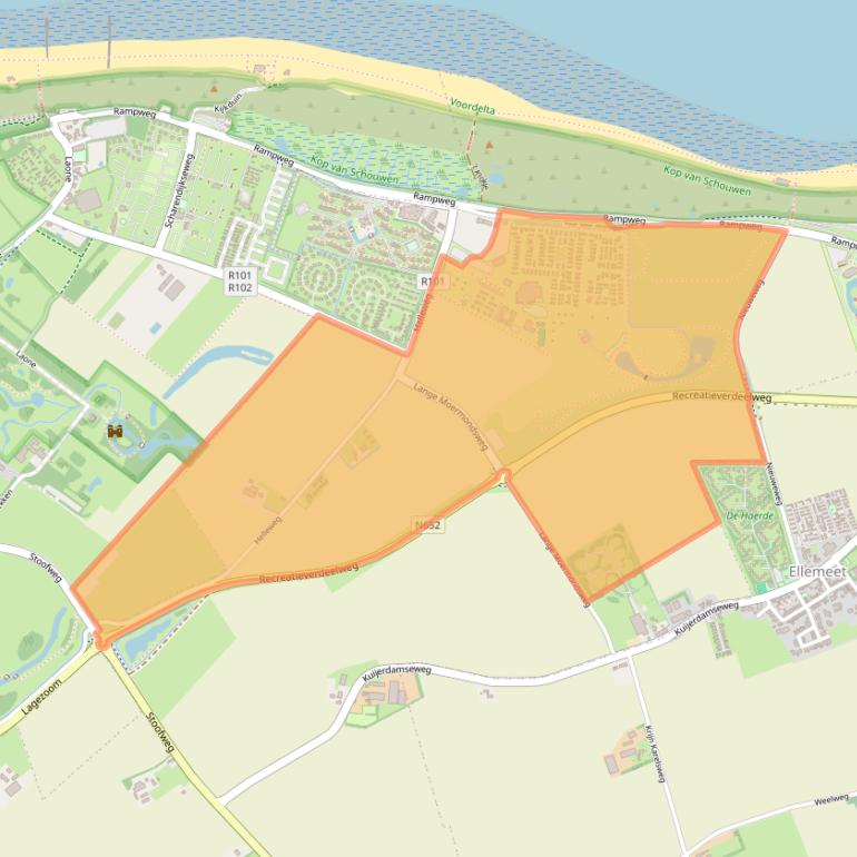 Kaart van postcodegebied 4326LJ.