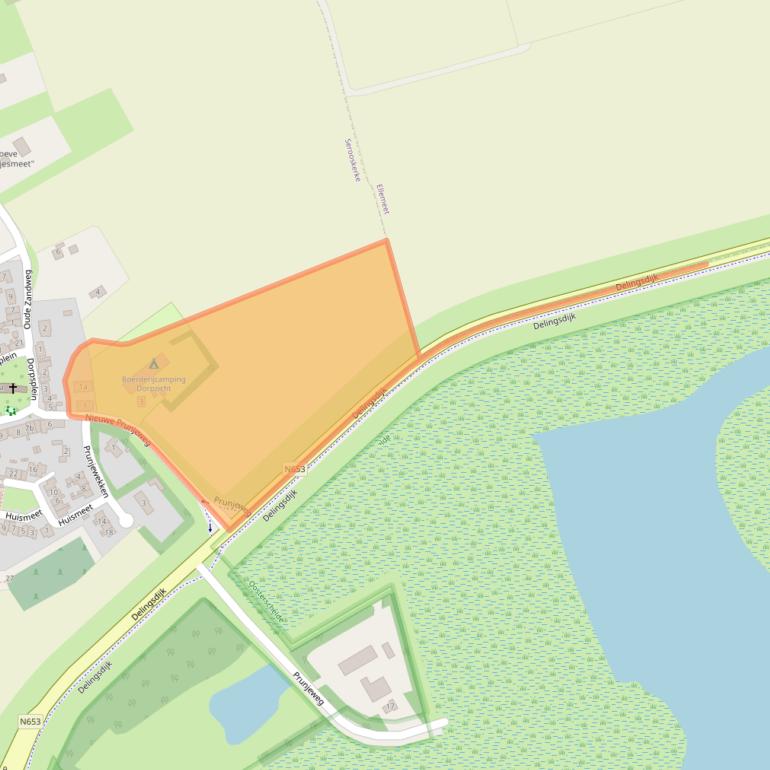 Kaart van postcodegebied 4327AJ.