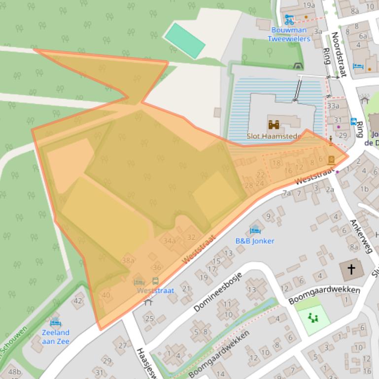 Kaart van postcodegebied 4328AB.