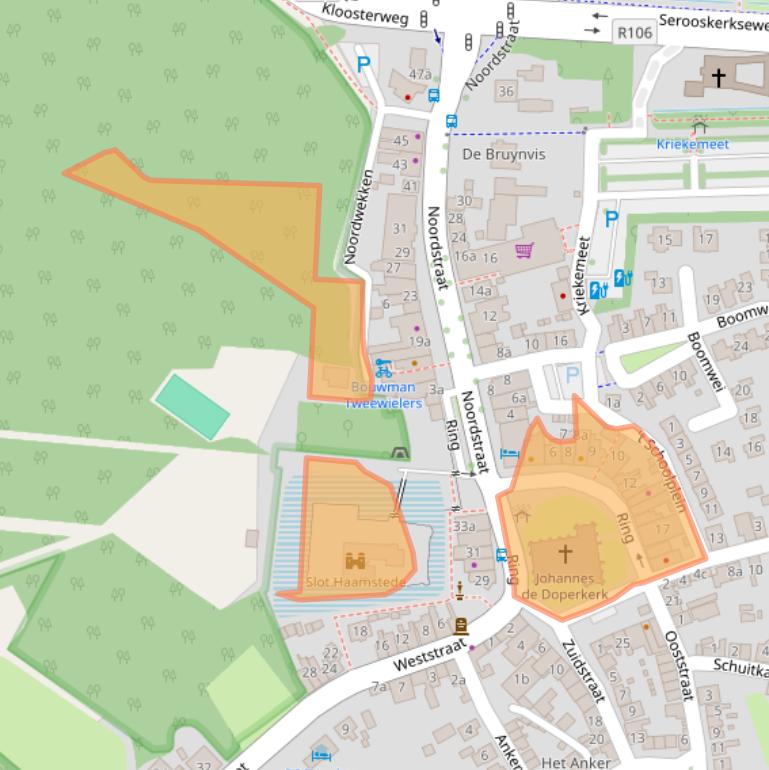 Kaart van postcodegebied 4328AE.