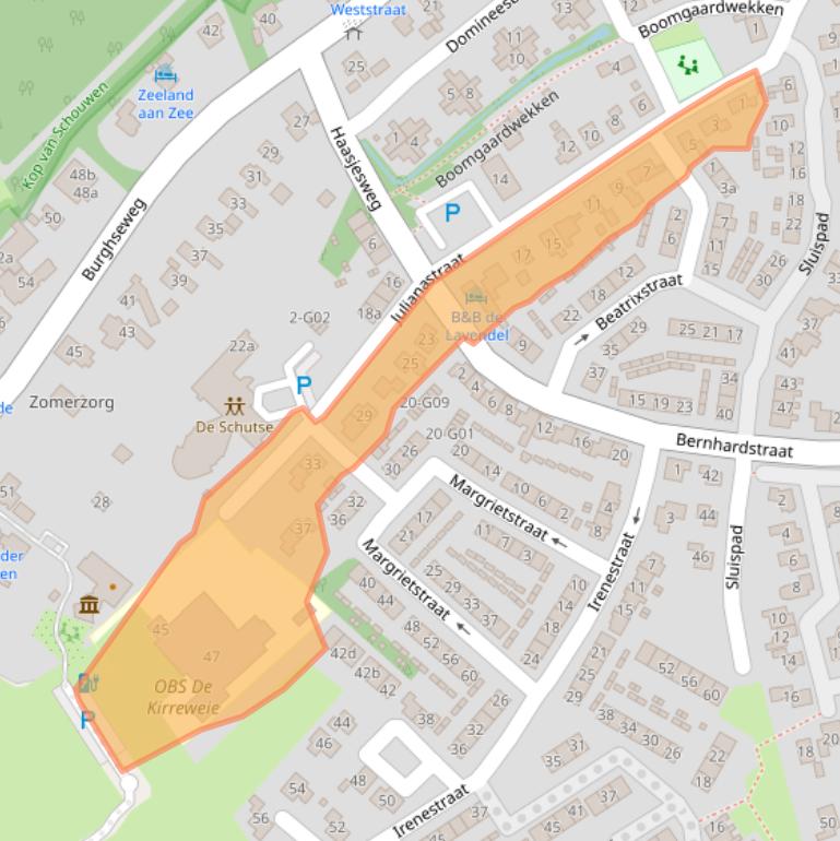 Kaart van postcodegebied 4328AR.