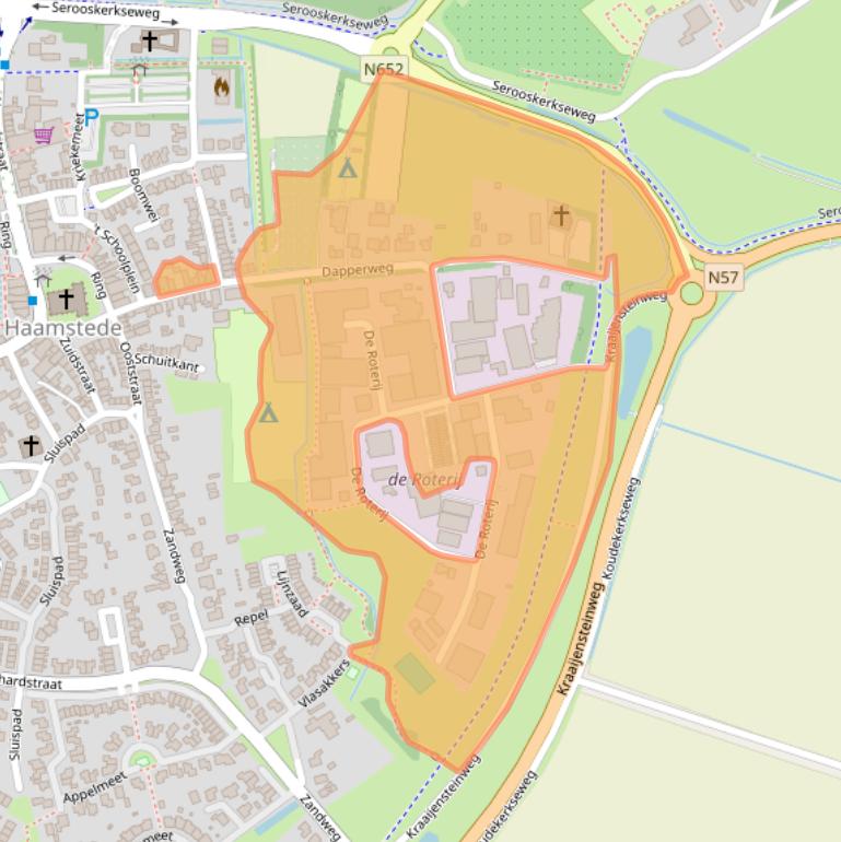 Kaart van postcodegebied 4328BA.