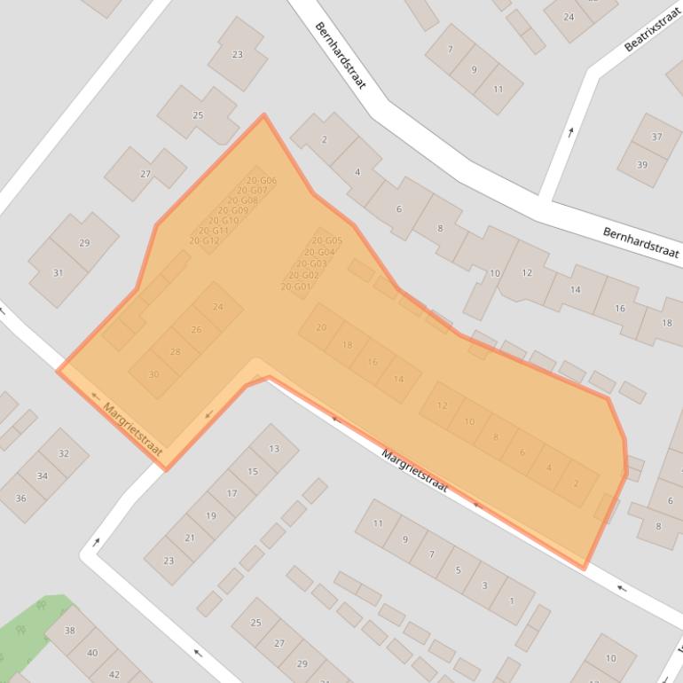 Kaart van postcodegebied 4328BX.