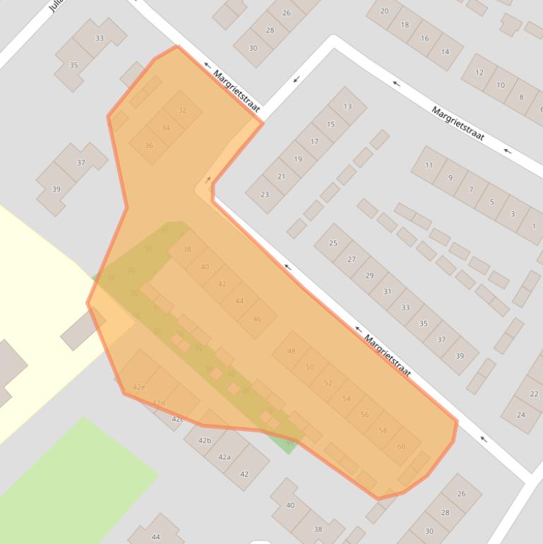 Kaart van postcodegebied 4328BZ.