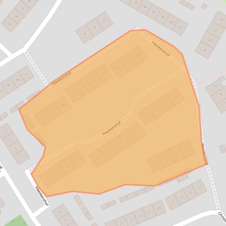 Kaart van postcodegebied 4328CD.