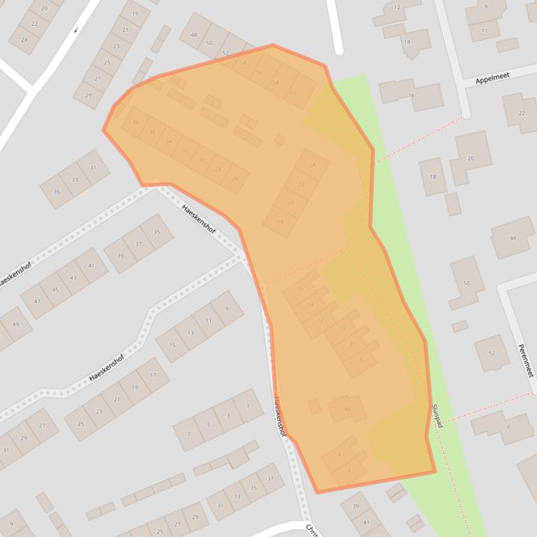 Kaart van postcodegebied 4328CE.