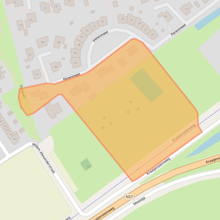 Kaart van postcodegebied 4328CL.