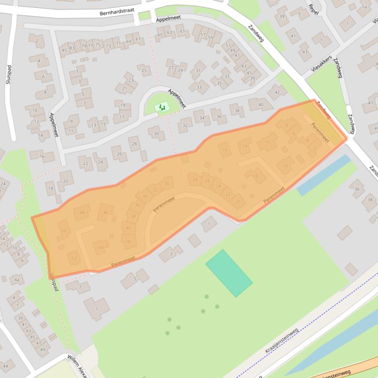 Kaart van postcodegebied 4328CM.