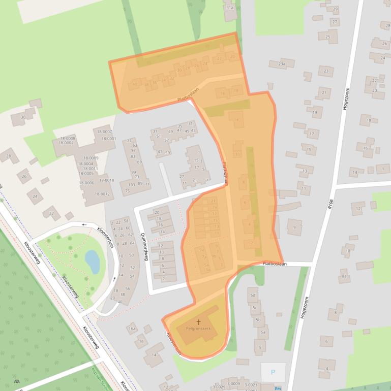 Kaart van postcodegebied 4328EA.