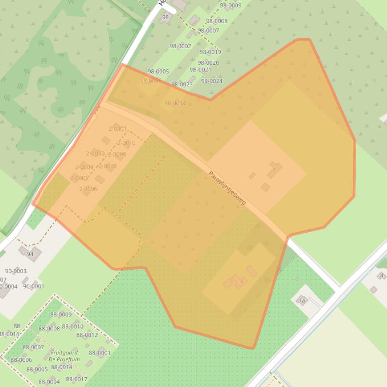 Kaart van postcodegebied 4328EM.