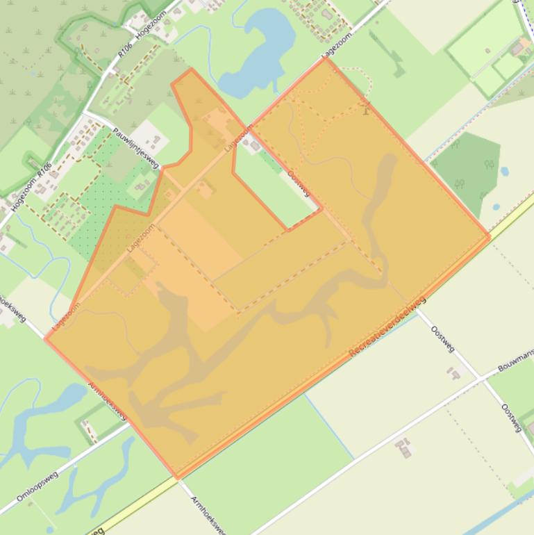 Kaart van postcodegebied 4328EN.