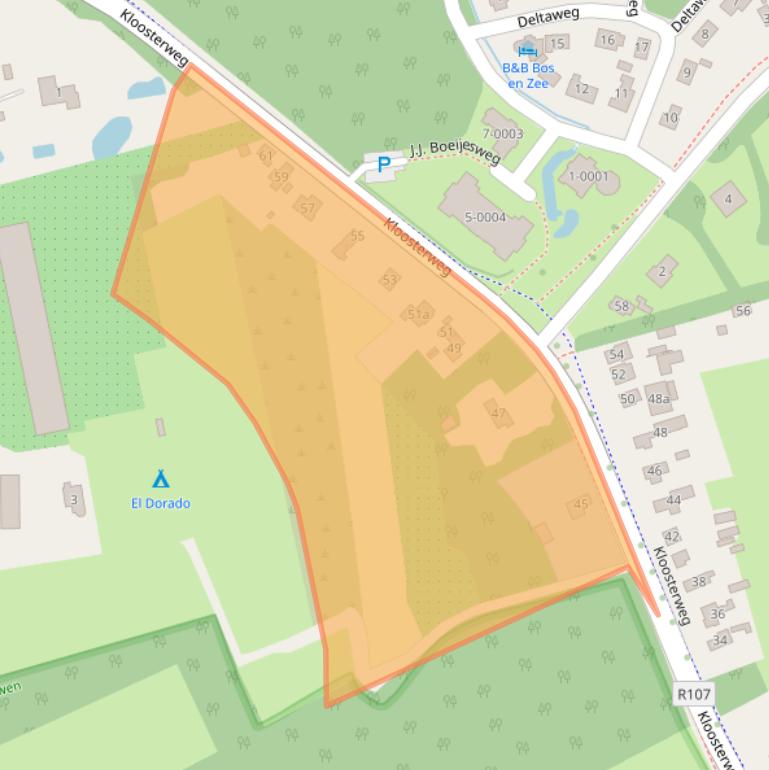 Kaart van postcodegebied 4328GH.