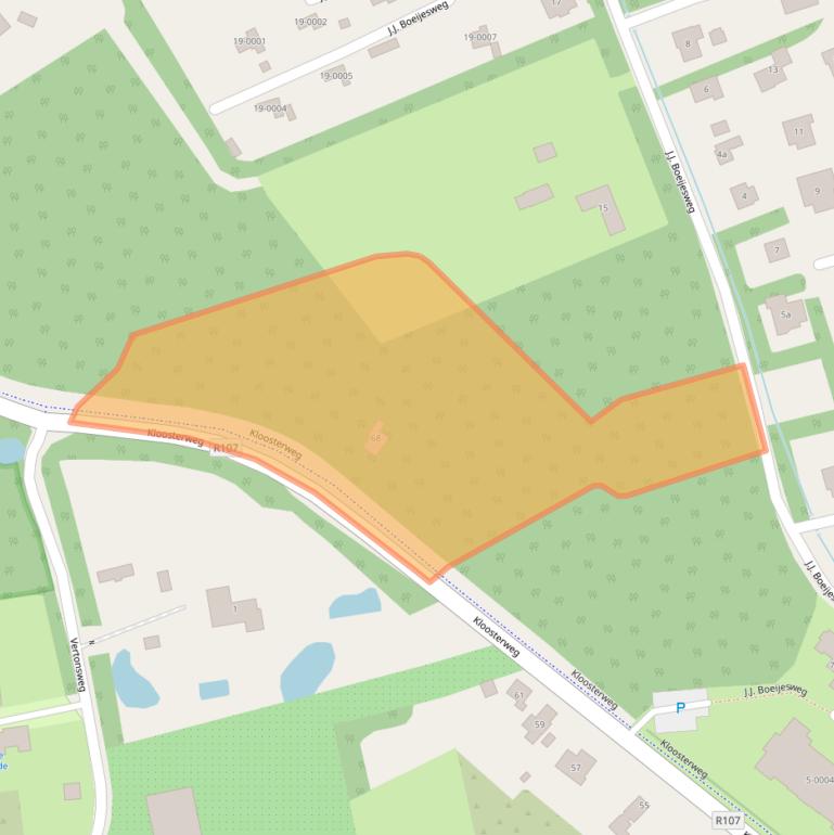 Kaart van postcodegebied 4328GJ.