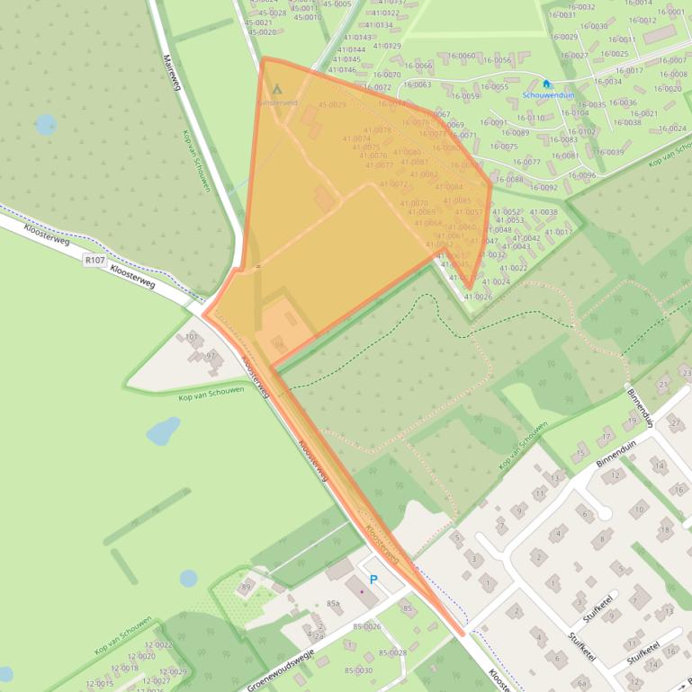 Kaart van postcodegebied 4328GS.