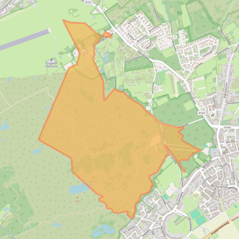 Kaart van postcodegebied 4328GV.