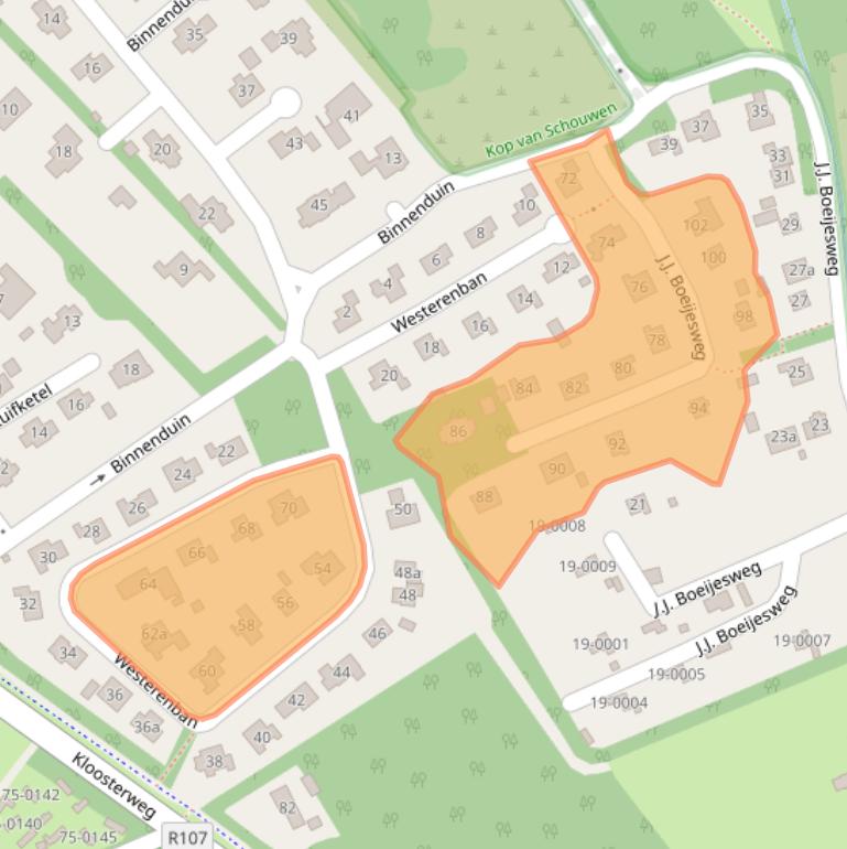 Kaart van postcodegebied 4328HG.