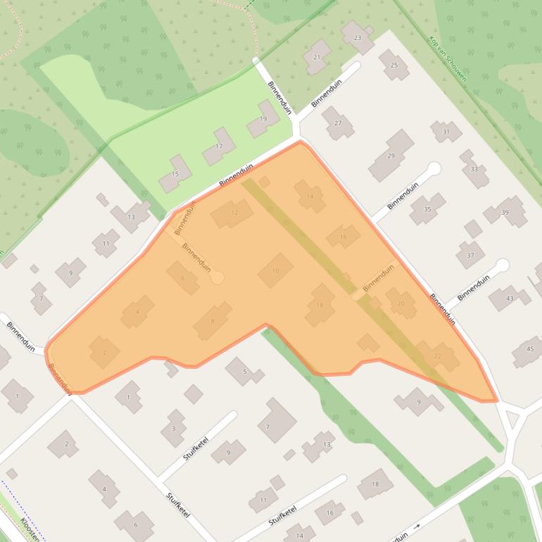 Kaart van postcodegebied 4328HL.