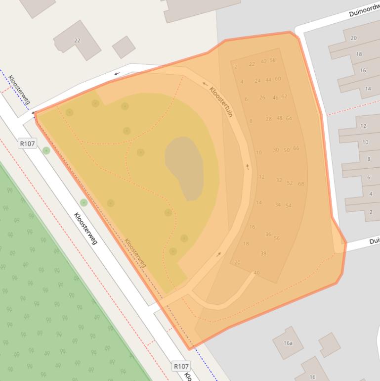 Kaart van postcodegebied 4328HZ.