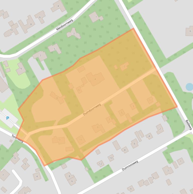 Kaart van postcodegebied 4328JB.