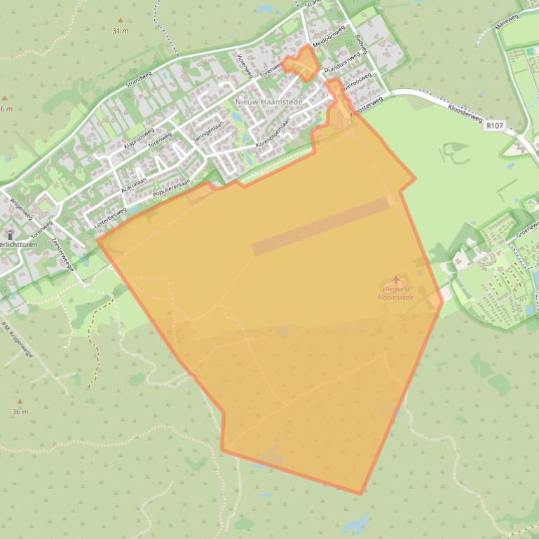 Kaart van postcodegebied 4328JC.