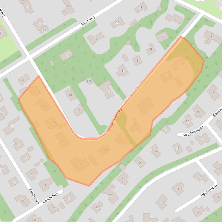 Kaart van postcodegebied 4328JD.